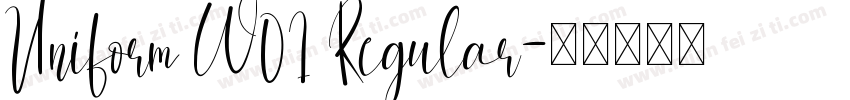 Uniform W01 Regular字体转换